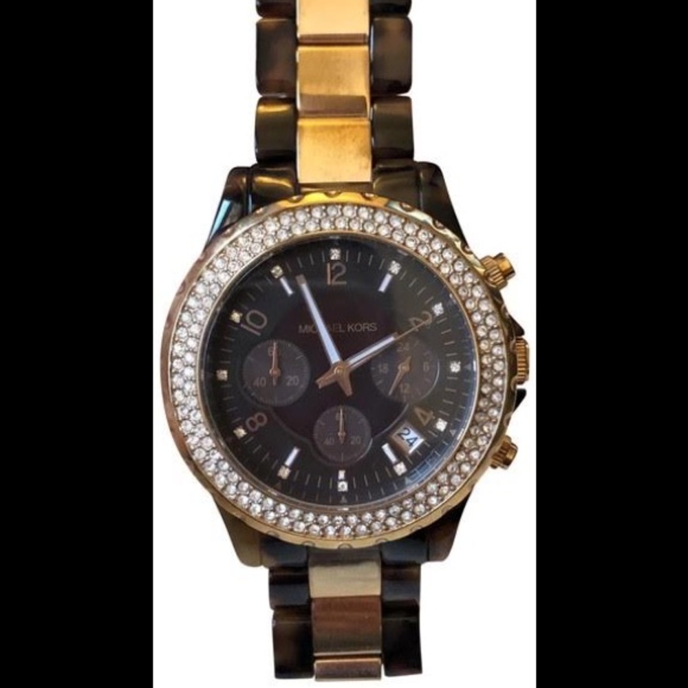 Michael Kors Rose Gold Tortoise Watch